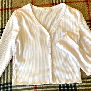 Cropped long-sleeve top